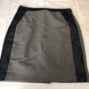 The Limited Women's Skirt Gray and Blue w/ Leather